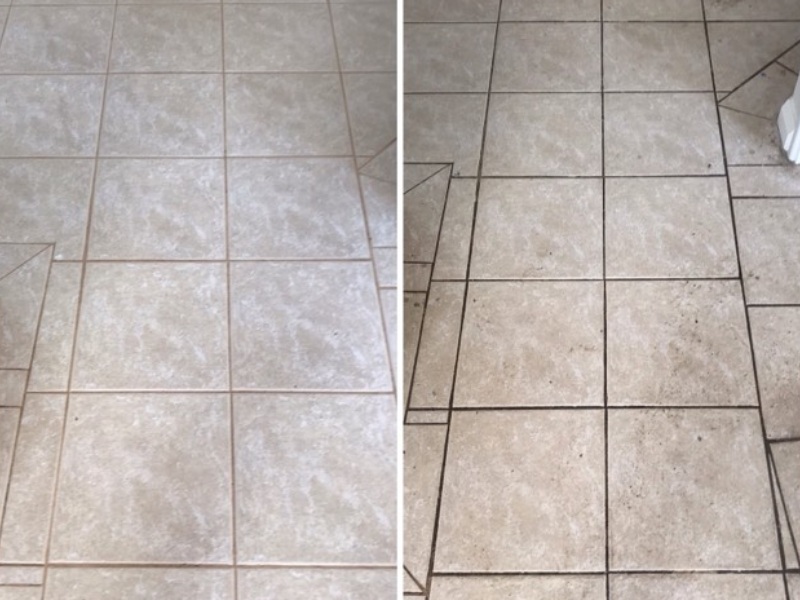 Professional grout cleaning